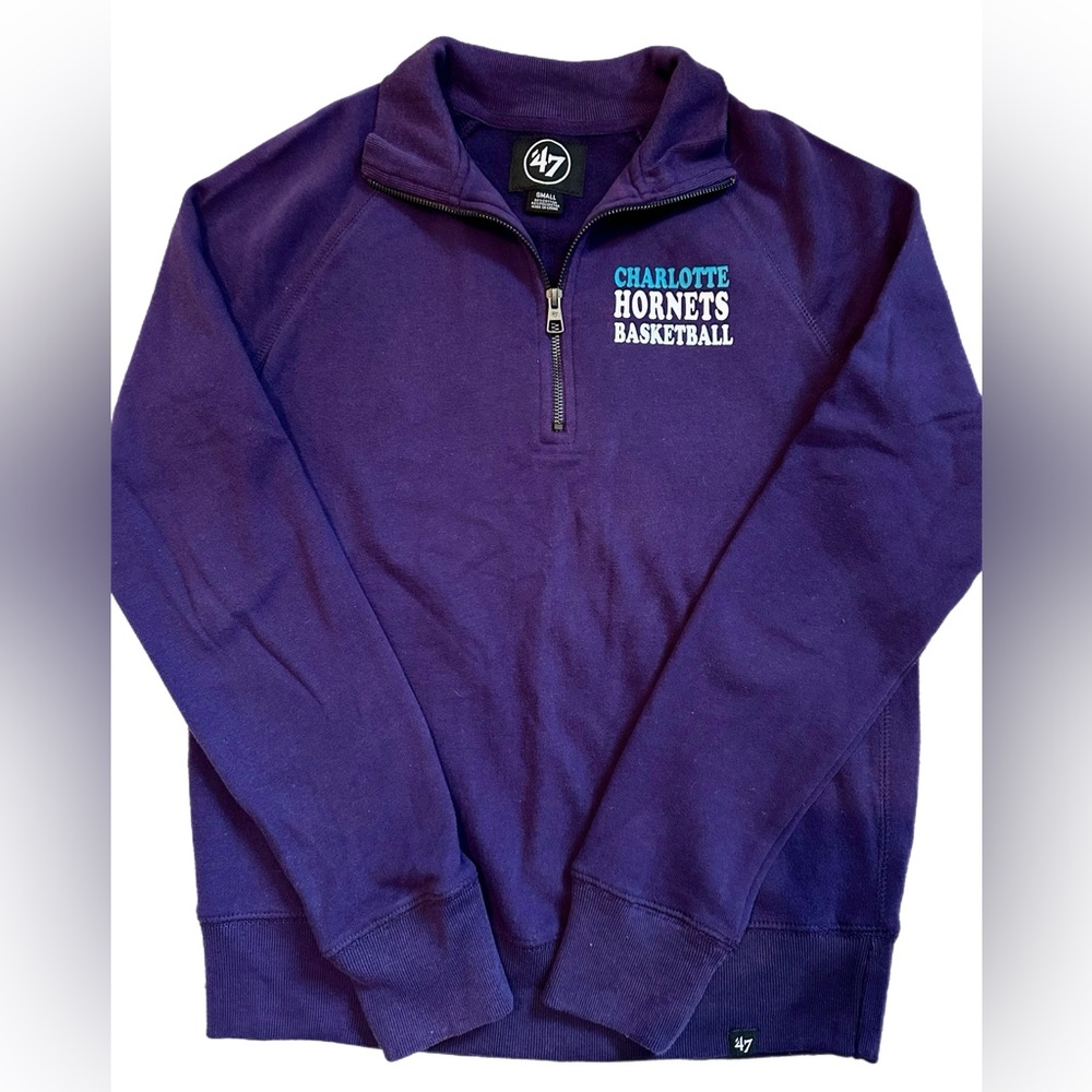 '47 Women’s Purple Charlotte Hornets Basketball Half Zip Pullover